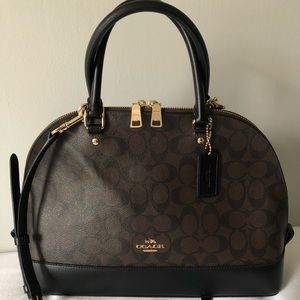 GENUINE Coach Katy Satchel (Signature Canvas)
